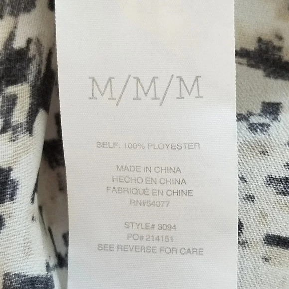 Cabi Shattered Print Long Sleeve Blouse M - Picture 6 of 8